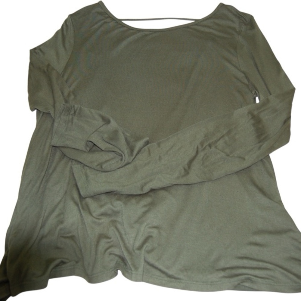 Olive Green Twist Open Back